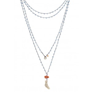 Collana uncinetto con Pendente Bamboo Coral